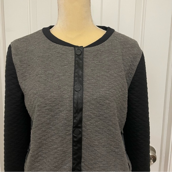 Sanctuary Quilted bomber jacket small black grey - Picture 4 of 6